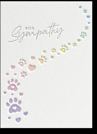 Pet Sympathy greeting card by Calypso Cards with tasteful design for bereaved pet owners.
