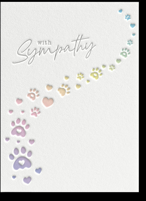 Pet Sympathy greeting card by Calypso Cards with tasteful design for bereaved pet owners.