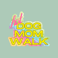 Hot Dog Mom Walk Glitter Sticker