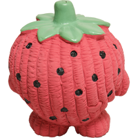 Fruitie Cuties Foodies Ruff-Tex three-pack dog toys showing detailed texture and colorful fruit designs.