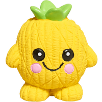 Fruitie Cuties Foodies Ruff-Tex three-pack dog toys showing detailed texture and durability features up close.