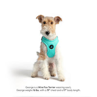 Gooby Escape Free Harness in a soft pastel colorway displayed to highlight its secure, snug-fit design.