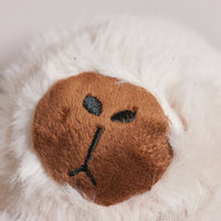 X-Brace Clover Capybara plush toy shown from multiple angles highlighting construction details and sizing.