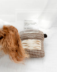 Lambwolf Collective Typewriter enrichment toy showing detailed fabric textures and interactive snuffle elements for dogs.