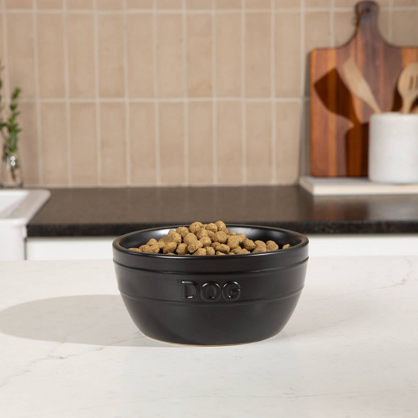 Waggo Farmhouse Bowl ceramic dog dish shown with size reference or packaging details for scale comparison.