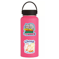 Juju and Moxie Chonk sticker applied to a laptop or water bottle showing real-world use.