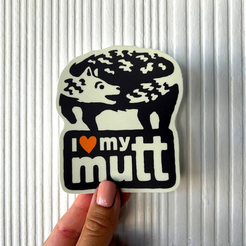 Sticker | I Love My Mutt
