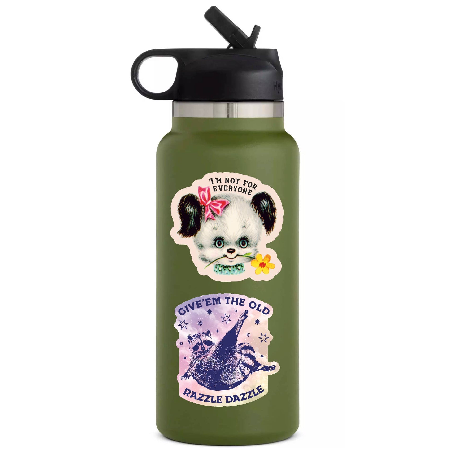 Juju and Moxie Not For Everyone vinyl sticker applied to a laptop or water bottle surface.