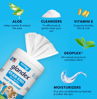 Glandex | Rear End Pet Wipes