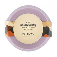 ADC Houndstone silicone cat and teacup dog bowl shown from an alternate angle highlighting its flexible construction.