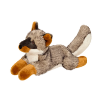 Dog Dish Fluff & Tuff Sterling Fox plush toy with russet and grey fur, designed for durable play and comfort.