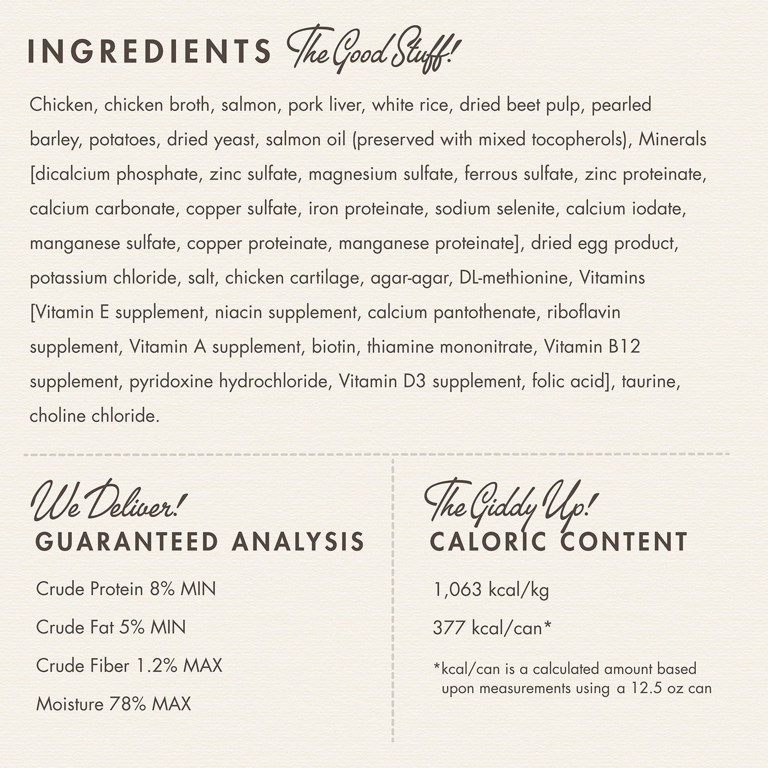 Dog Dish Fromm Classic Puppy wet food ingredient list and nutritional analysis on a white background
