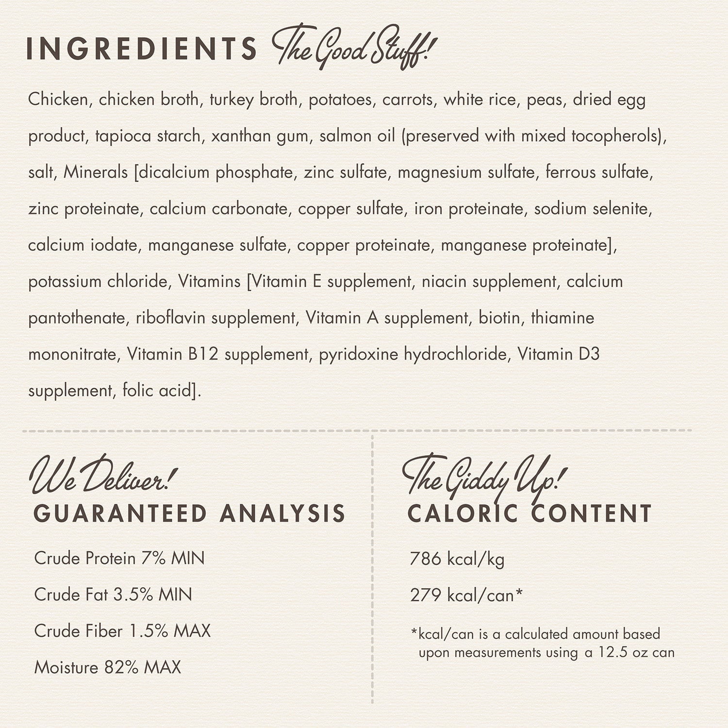 Dog Dish Fromm Family Recipes Frommbalaya wet dog food ingredient list and guaranteed analysis label