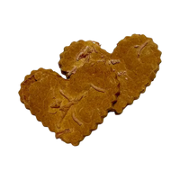 Dog Dish I Heart Cheese Cookie, a heart-shaped, grain-free, all-natural cheese treat for dogs and cats.