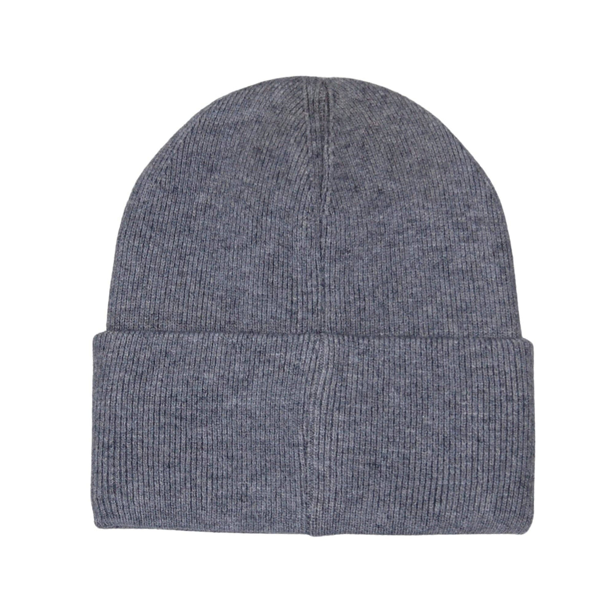 Dog Dish heather gray knit beanie with a cuffed brim, made from a soft viscose blend for a comfortable fit.
