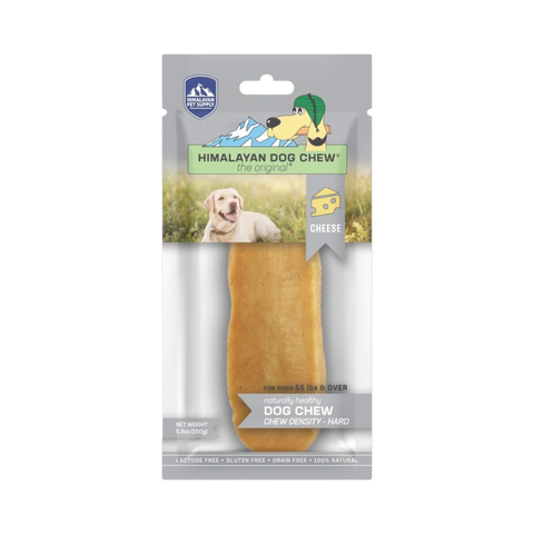 Dog Dish Himalayan Chew XL, a long-lasting, natural, lactose-free hard cheese dog treat in its original packaging.