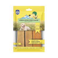 Dog Dish Himalayan Dog Chew large 3-pack natural smoked cheese dog treats in yellow retail packaging