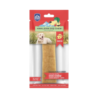 Dog Dish Himalayan Dog Chew large size, a long-lasting, natural, grain-free hard cheese treat for medium to large dogs.