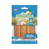 Dog Dish Himalayan Dog Chew small 3-pack of natural, long-lasting smoked yak and cow milk cheese chews for dogs.