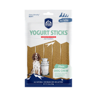 Dog Dish Himalayan Yogurt Sticks soft dog chews in original flavor packaging with probiotic and prebiotic benefits