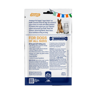 Dog Dish Himalayan Yogurt Sticks pumpkin flavor treat packaging back view with nutritional information and ingredients