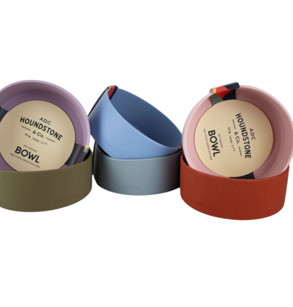 ADC Houndstone & Co. silicone dog bowl in a clean, minimalist primary product shot.