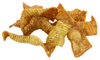 Dog Dish Jones K9 Bacon Crisps, oven-baked single-protein pork skin dog treats with a crunchy texture.
