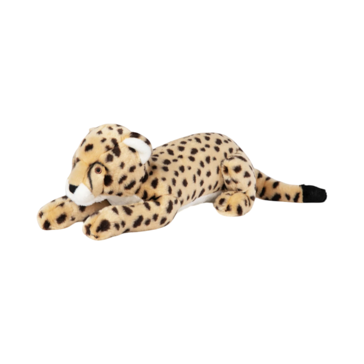 Dog Dish Fluff & Tuff Kali cheetah plush toy with spotted soft fabric and reinforced seams for durable dog play.