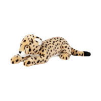 Dog Dish Fluff & Tuff Kali cheetah plush toy with spotted soft fabric and reinforced seams for durable dog play.
