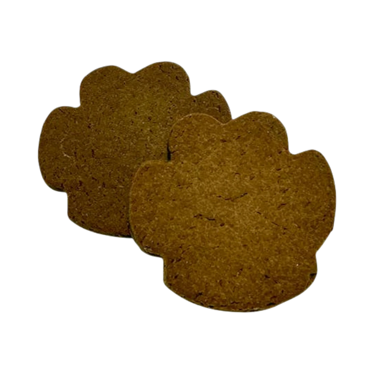 Dog Dish P.B. With Crust Cookie, a paw-shaped peanut butter dog treat made with wholesome, gluten-free ingredients.