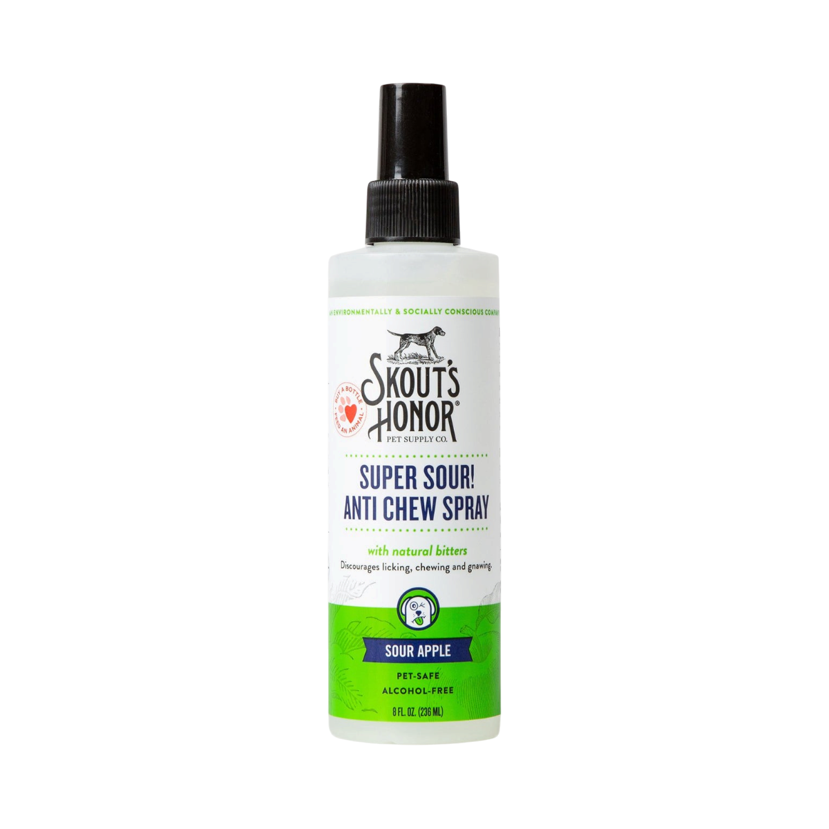 Dog Dish Skouts Honor Super Sour Anti-Chew Spray bottle for dogs and cats to discourage destructive chewing habits