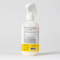 Dog Dish Skout's Honor Honeysuckle probiotic detangler spray bottle showing ingredients and directions label