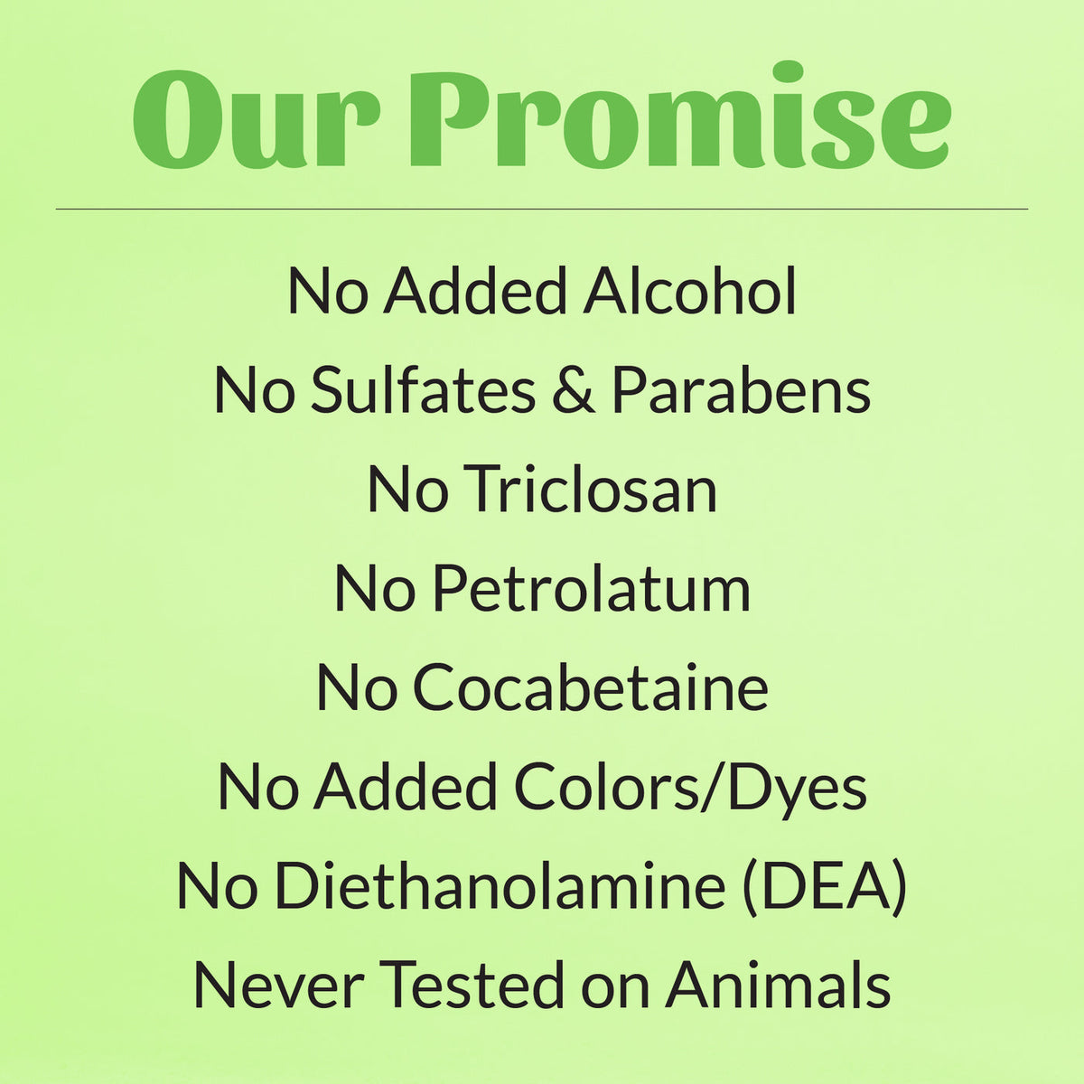 Dog Dish Skouts Honor Super Sour Anti-Chew Spray ingredient promise list on a light green background