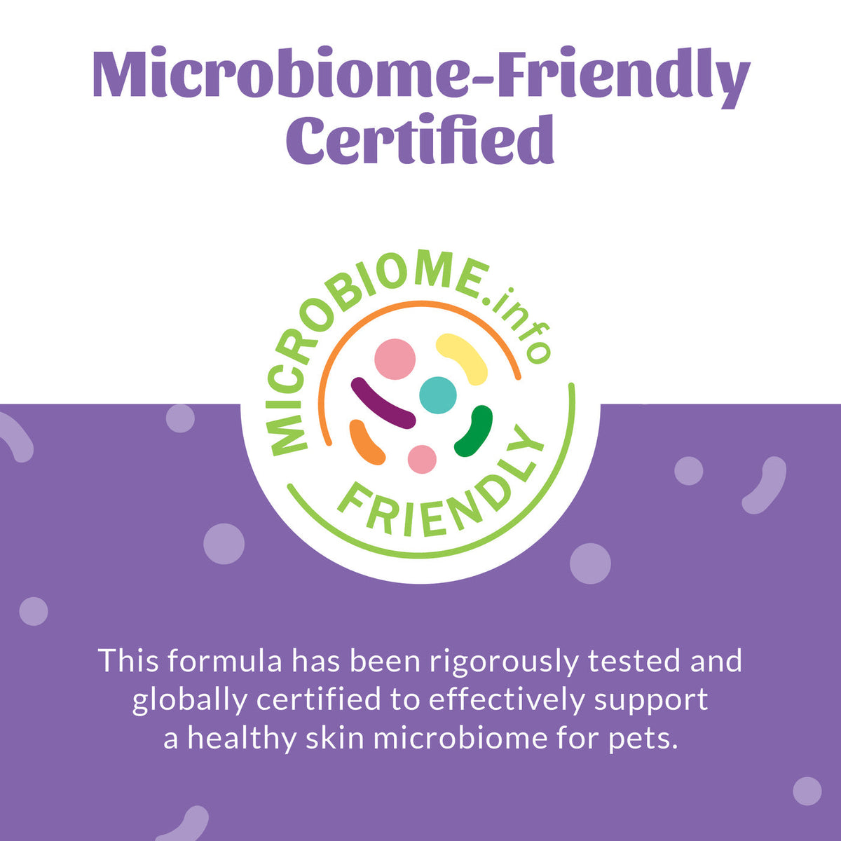 Dog Dish Skout's Honor lavender deodorizer featuring a microbiome-friendly certified badge for pet skin health