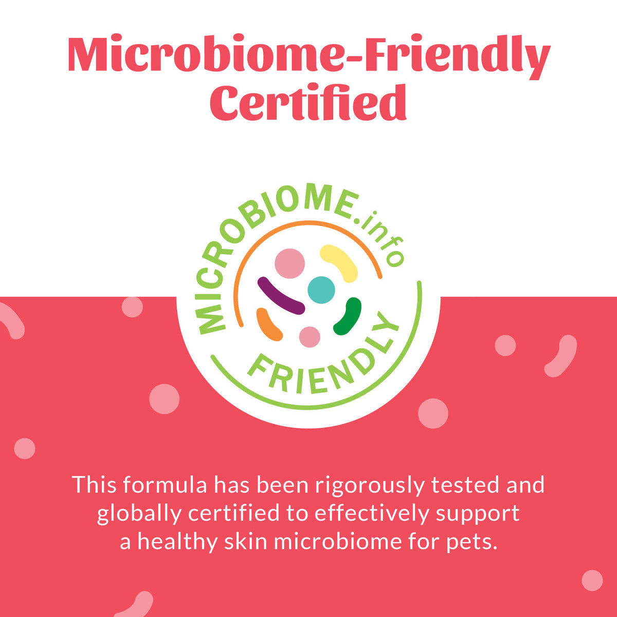 Dog Dish Skout's Honor coconut shampoo microbiome-friendly certified badge for healthy pet skin support