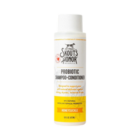 Dog Dish Skout's Honor probiotic honeysuckle shampoo and conditioner bottle for dogs