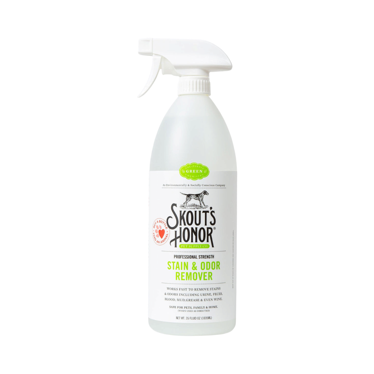 Dog Dish Skout's Honor 35-ounce professional-strength pet stain and odor remover spray bottle
