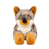 Dog Dish Fluff & Tuff Sterling Fox plush toy with russet and grey fur for medium to large dogs