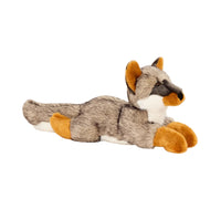 Dog Dish Fluff & Tuff Sterling Fox plush toy with russet and grey fur, designed for durable play for medium dogs.