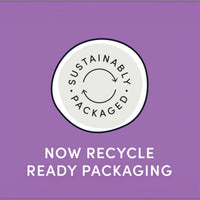 Dog Dish sustainable recycle ready packaging icon on a purple background