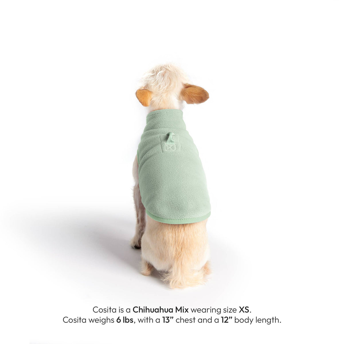 Gooby Everyday Fleece Vest displayed in a detailed view highlighting its cozy fabric texture and construction.