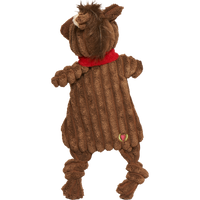 HuggleFlatties Pasture Pals 3-pack flat plush dog toys showing farm animal designs in packaging or grouped display.