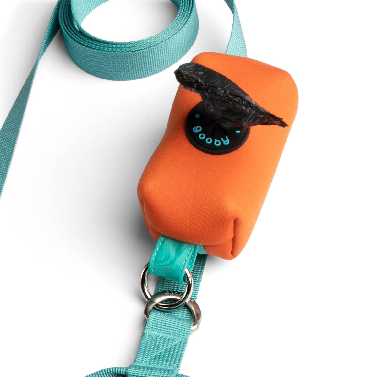 Gooby Escape Free Leash shown in a detailed view highlighting its secure attachment and durable construction.