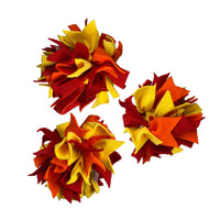 Chelsy's Toys Interactive Snuffle Ball detail showing colorful fabric strips and textured surface for dog foraging.