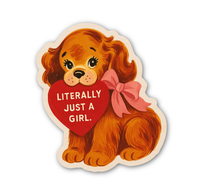 Inviting Affairs Paperie Literally Just a Girl Puppy greeting card featuring playful illustrated puppy design.