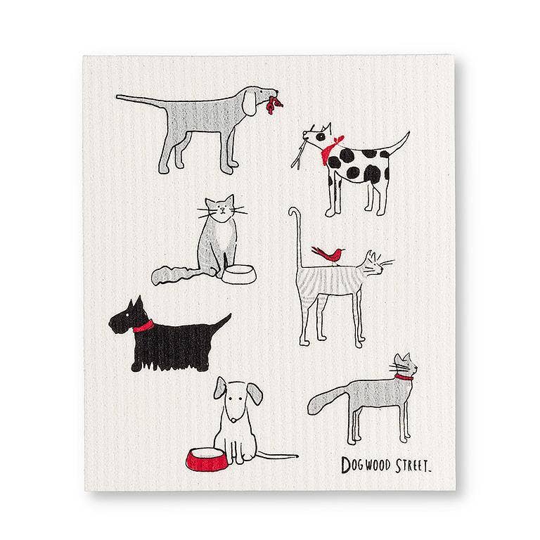 Dogs & Cats Swedish Dishcloths