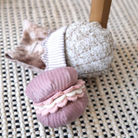 Lambwolf Collective Petite Two enrichment toy set showing French pastry-inspired madeleine and croissant dog toys with snuffle textures.