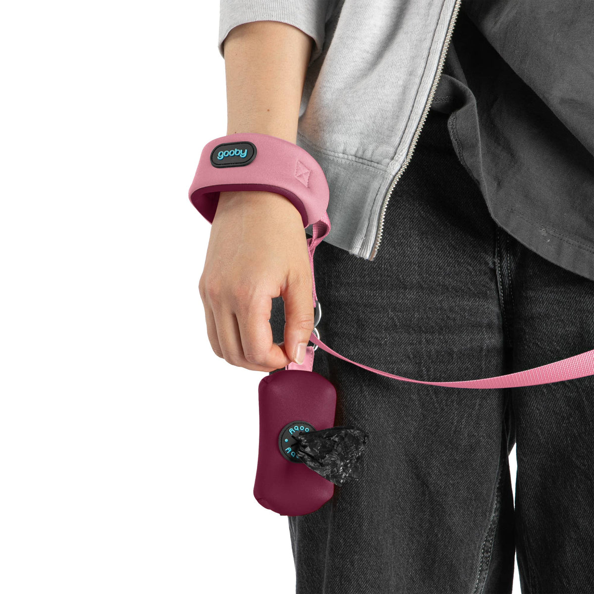 Gooby Escape Free Leash shown in a detailed view highlighting its secure and durable walking design.