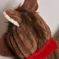 HuggleFlatties Barley Horse Large plush toy shown from side angle displaying flat profile and soft texture.