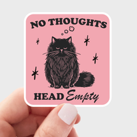No Thoughts Head Empty Sticker